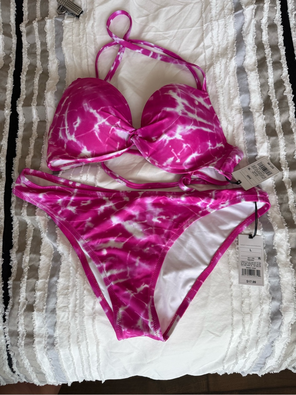 Brand new with tags pink tie dye bikini